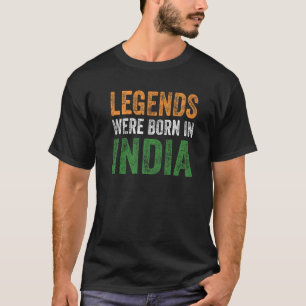 Vintagen indische Flaggenlegenden waren in Indien  T-Shirt