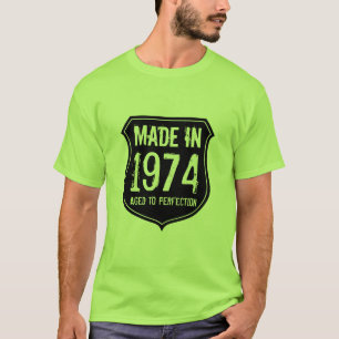 Vintagen Jahre 1974 alt bis zur Vollendung des Shi T-Shirt