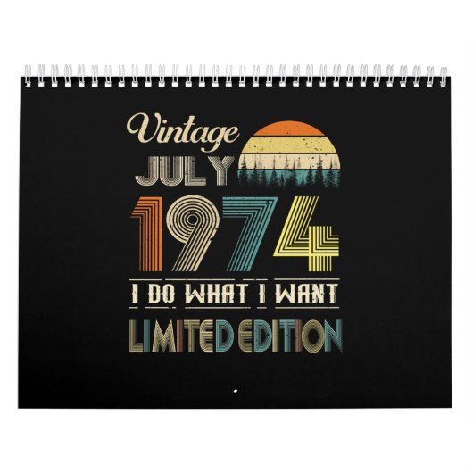 Vintagen Juli 1974 Was ich Woll Limited Edition Kalender (Titelbild)