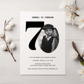 Vintagen Karierten 70. Geburtstag Foto Einladung