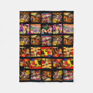 Vintagen Kunstsammlungen des Horrors aus den 50er  Fleecedecke