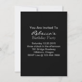 Vintagen Musiknote, Franzose-Eiffelturm Einladung (Rückseite)