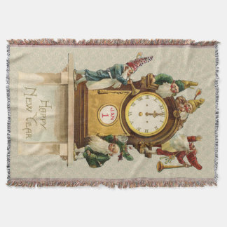 Vintagen neue Jahre Gnome werfen Decken