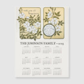 Vintagen neue Jahre Kalender Gruß Magnetkarte (Vorderseite)