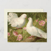 Vintagen Ostertüten und Rosen Postkarte (Vorne/Hinten)