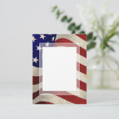 Vintagen Sterne hinzufügen US-Flag Einladung (Stehend Vorderseite)