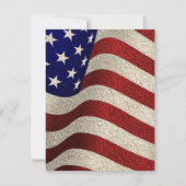 Vintagen Sterne hinzufügen US-Flag Einladung (Rückseite)