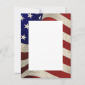 Vintagen Sterne hinzufügen US-Flag Einladung (Vorderseite)