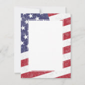 Vintagen Sterne hinzufügen US-Flag Einladung (Vorderseite)