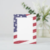 Vintagen Sterne hinzufügen US-Flag Einladung (Stehend Vorderseite)