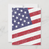 Vintagen Sterne hinzufügen US-Flag Einladung (Rückseite)