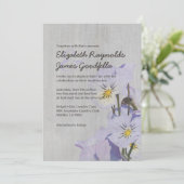Vintagen Stiefmütterchen Einladung zur Hochzeit (Stehend Vorderseite)