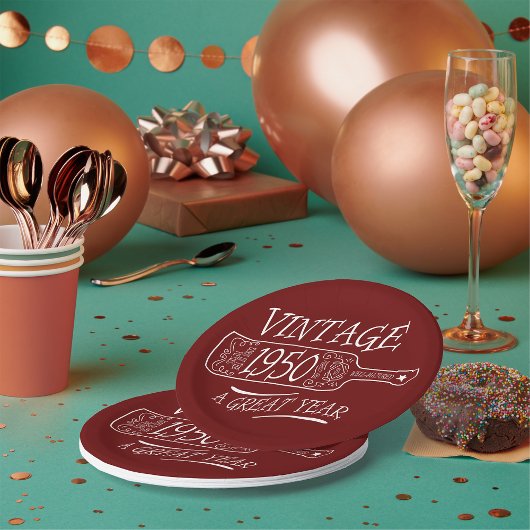 Vintagen Teller 1950 zum großen Jahr