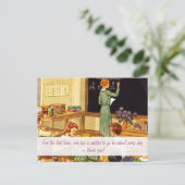 Vintagen Unterricht der 40er Jahre Danke, Lehrer Postkarte (Stehend Vorderseite)