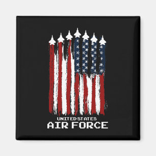 Vintagen US Air Force Veterans US American Flag 4t Magnet