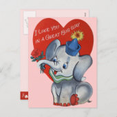 Vintagen Valentines für Kinder Feiertagspostkarte (Vorne/Hinten)