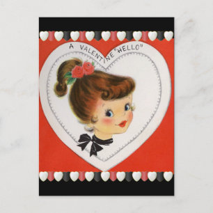Vintagen Valentines für Kinder Feiertagspostkarte