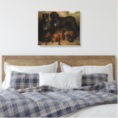 Vintagen vier Hunde Thomas Musgrave Joy Leinwanddruck (Insitu (Schlafzimmer))