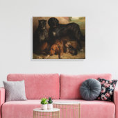 Vintagen vier Hunde Thomas Musgrave Joy Leinwanddruck (Insitu (Wohnzimmer))
