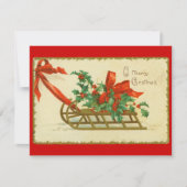 Vintagen Viktorianische Weihnachtsfeiertage Einlad Einladung (Vorderseite)