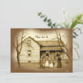 Vintagen Zuhause und Familie der 30er Jahre:Einlad Einladung (Stehend Vorderseite)