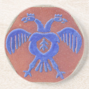 Vintagen zwei Drachendrachen Getränkeuntersetzer