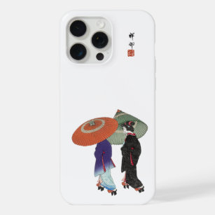 Vintagen zwei japanische Frauen im Regen Ohara Kos iPhone 15 Pro Max Hülle