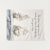 Vintagen zwei Segelschiffe auf See Johan Teyler Wandteppich (Vorderseite (Horizontal))