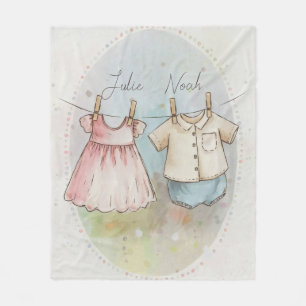 Vintagen Zwillingsjunge Fleecedecke