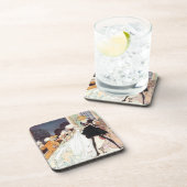 Vintagen Zwölf Tanzprinzessinnen von Kay Nielsen Getränkeuntersetzer (Rechte Seite)