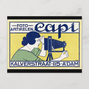 Vintageplakat Kunst alter Kamera von Johann Georg Postkarte