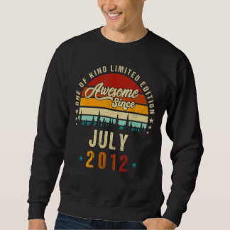 Vintager 10. Geburtstag Phantastisch seit Juli 201 Sweatshirt