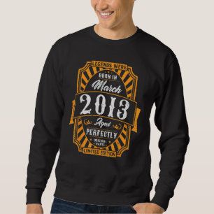 Vintager 12-jähriger März 2013 für Jungen und Mädc Sweatshirt