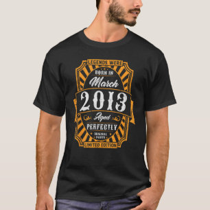 Vintager 12-jähriger März 2013 für Jungen und Mädc T-Shirt