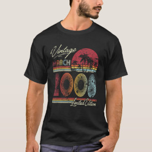 Vintager 14. Geburtstag März 2008 14 Jahre alter S T-Shirt