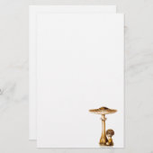 Vintager 1800s Pilz-gepunktete Pilz-Schablone Briefpapier (Vorne/Hinten)