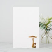 Vintager 1800s Pilz-gepunktete Pilz-Schablone Briefpapier (Stehend Vorderseite)