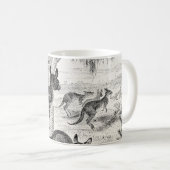 Vintager 1800s riesige Känguru-Australier-Känguru Kaffeetasse (VorderseiteRechts)