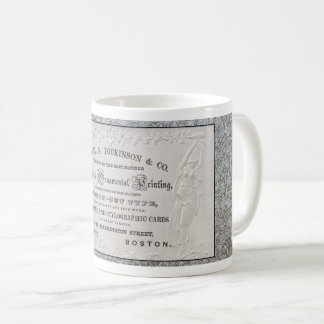 VINTAGER 1850ER-KARTENDRUCK KAFFEETASSE