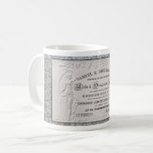 VINTAGER 1850ER-KARTENDRUCK KAFFEETASSE (Vorderseite Links)