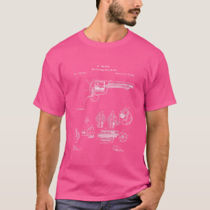 Vintager 1875 Sechs-Shooter-Revolver-Waffe Patentd T-Shirt