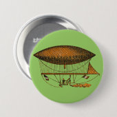 Vintager 1883 reisender Zeppelin Button (Vorne & Hinten)