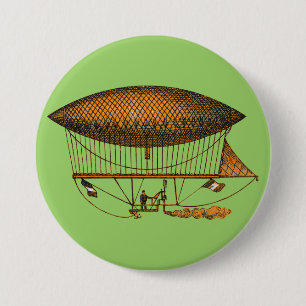 Vintager 1883 reisender Zeppelin Button