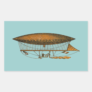 Vintager 1883 reisender Zeppelin Rechteckiger Aufkleber