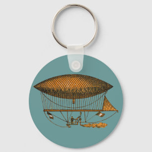 Vintager 1883 reisender Zeppelin Schlüsselanhänger