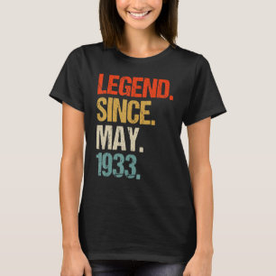 Vintager 1933 90. Geburtstagsretro 90 Jahre alt T-Shirt