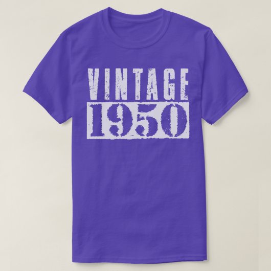 Vintager 1950 Vintager weißer Text T-Shirt (Design vorne)