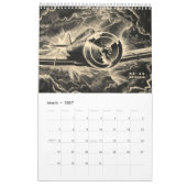 Vintager 2014 Flugzeug-Kalender Kalender (Mär 2027)