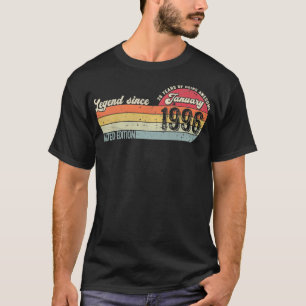 Vintager 26. Geburtstag seit Januar 1996 26 T-Shirt
