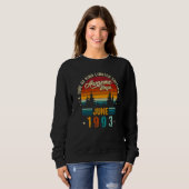 Vintager 29. Geburtstag Phantastisch seit Juni 199 Sweatshirt (Vorne ganz)